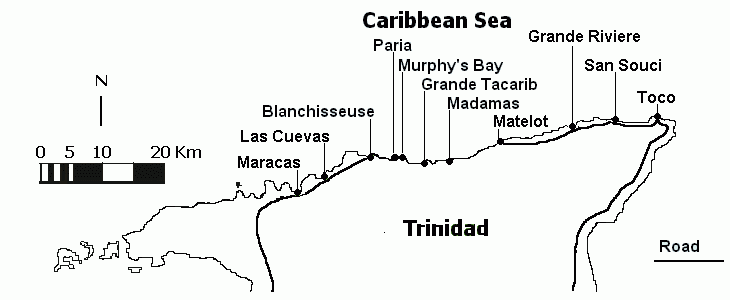 Noth Coast Beaches in Trinidad