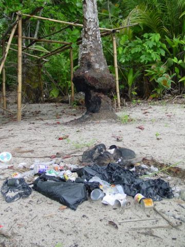 Photo 7. Rubbish left by campers on Paria bay.